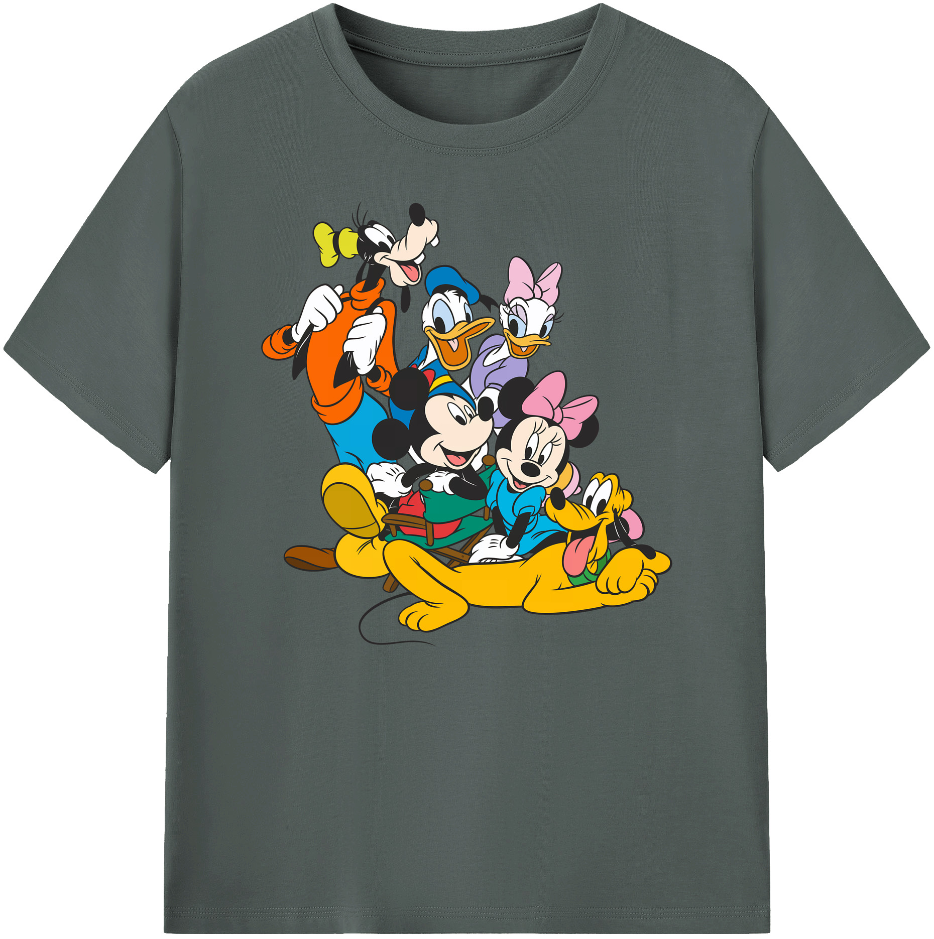 ミッキーマウス Mickey Mouse 綿100％ メンズ半袖Tシャツ｜肌触りやわらか＆通気性